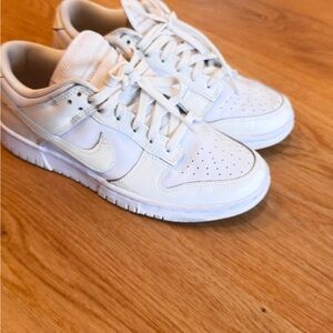 Nike woman’s dunk low sneakers “white & sail”